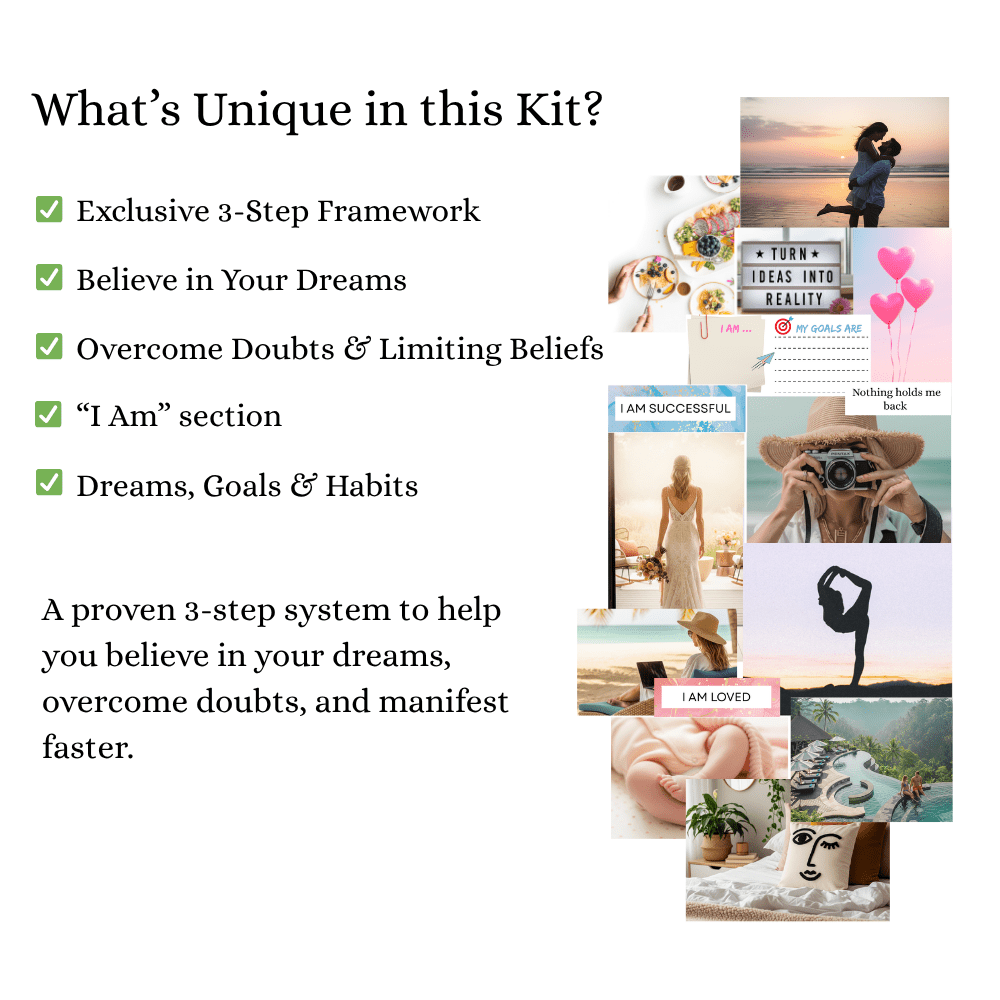 unique vision board pastel colors