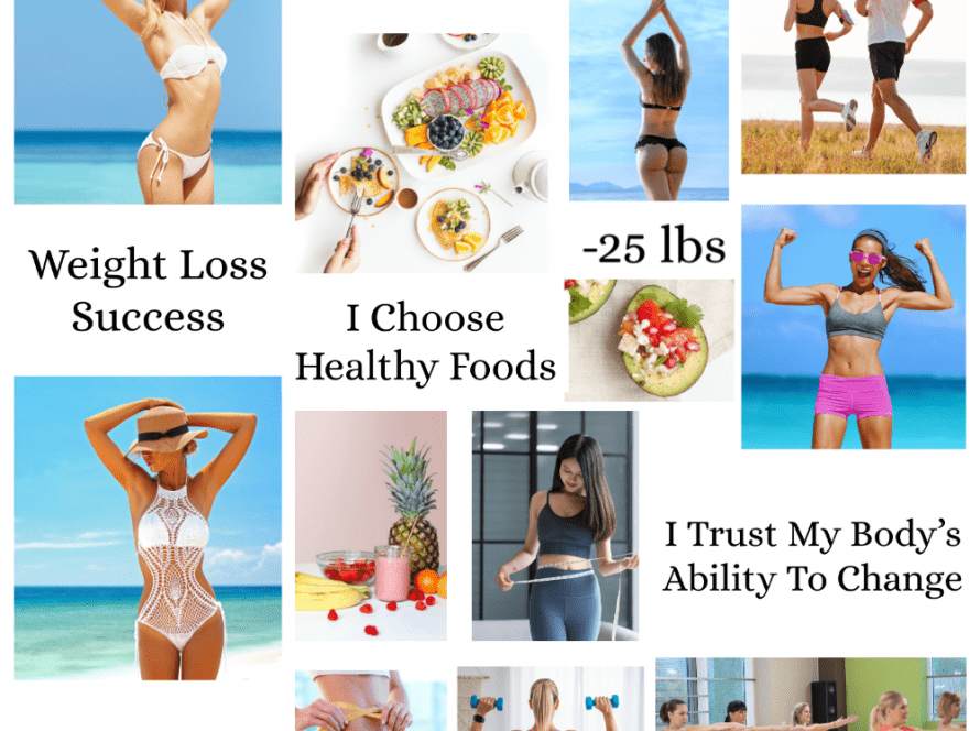 Vision board for weight loss example