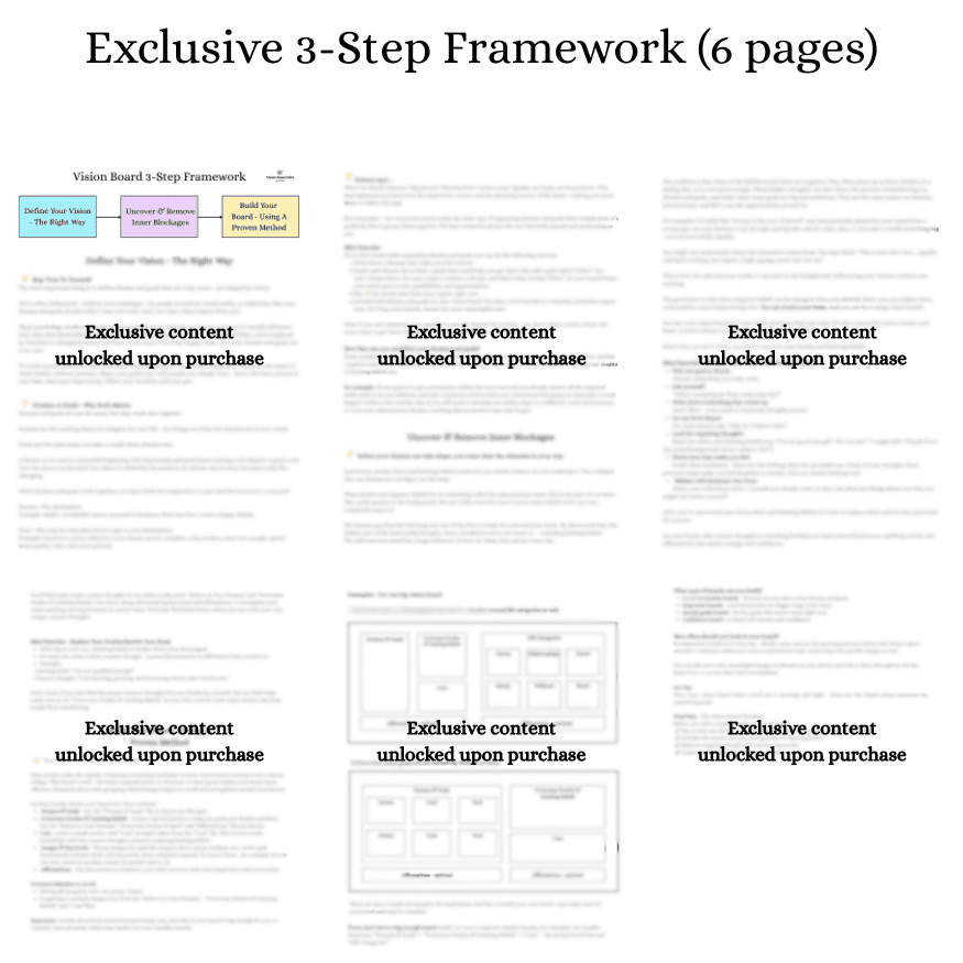 vision boards 3-step framework