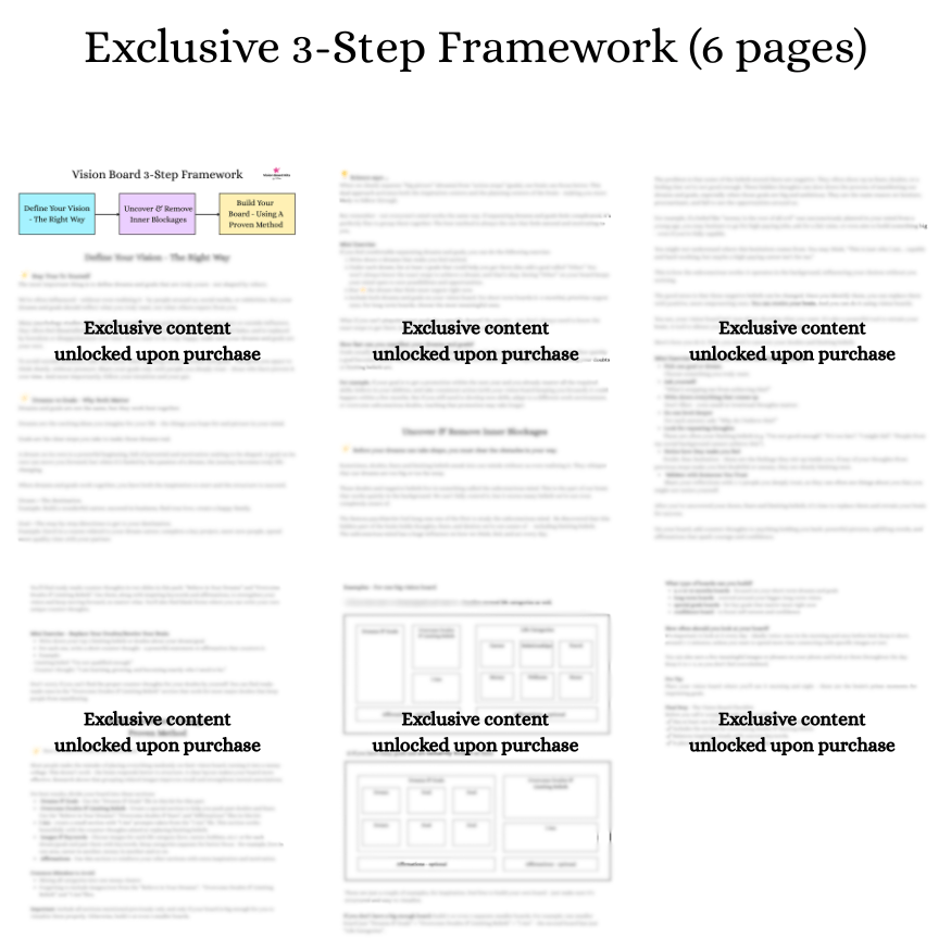 vision boards 3-step framework