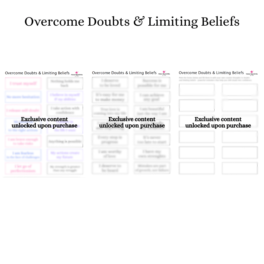 vision boards overcome doubts and limiting beliefs