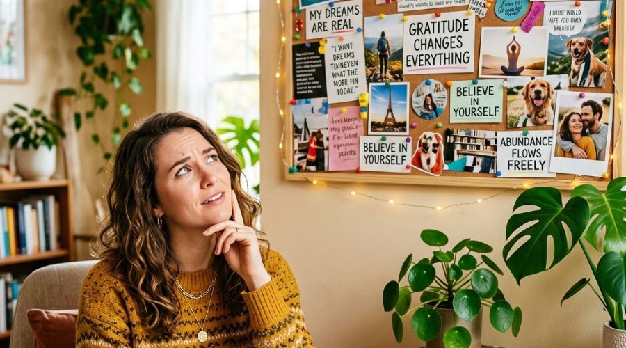 How to create an effective vision board with images, affirmations, and structured sections